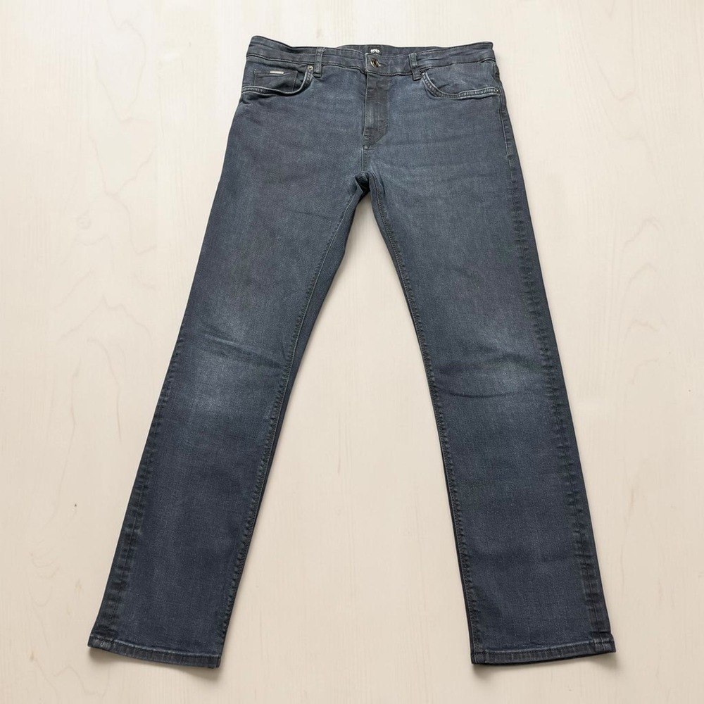 Hugo Boss Maine3 Men Dark Straight Leg Candiani Denim Italian Stretch Jean 33x30
